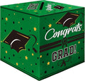 Graduation Card Box, Graduation Party Decorations 2025, Green Graduation Box, Graduation Card Holder, Foldable Cardboard Congrats Grad Card Gift Box for Graduation Party Supplies Party Favors