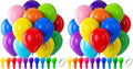 Bezente Assorted Rainbow Latex Balloons, 200 Pack 12 inch Round Helium Bright Color Balloons for Birthday Bridal Shower Wedding Party Decorations