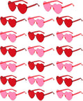 20 Pairs Heart Shaped Sunglasses for Women Colorful Glasses Fun Trendy Transparent Heart Sunglasses Party Favor
