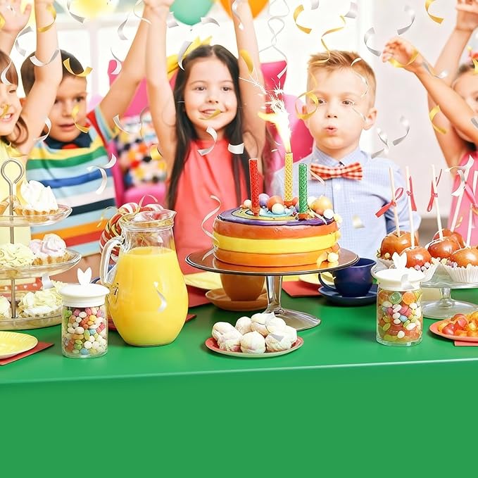 mwellewm 6Pcs Plastic Table Cloth Disposable,Dark Green & Brown Pixel Gaming Tablecloth Rectangle Bulk Table Cover for Birthday Wedding Picnic Video Game Party Supplies Decorations(54x72 Inch)