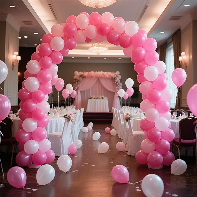 Pink Balloons Pink Birthday Decorations 160 Pack 5 inch Round Gender Reveal Ballons for Birthday Wedding Anniversary Baby Shower Gender Reveal Party Decoration