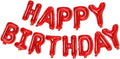 KALOR Red Happy Birthday Balloons Banner, 16 Inch Mylar Foil Letters Balloon Sign for Birthday Party Decorations Photo Booth Backdrop