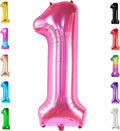 KatchOn, Hot Pink 1 Balloon Number for First Birthday - 40 Inch | Number One Balloons for 1st Birthday | 1 Balloons for 1st Decorations | Hot Pink One Balloon For Happy Anniversary Decorations