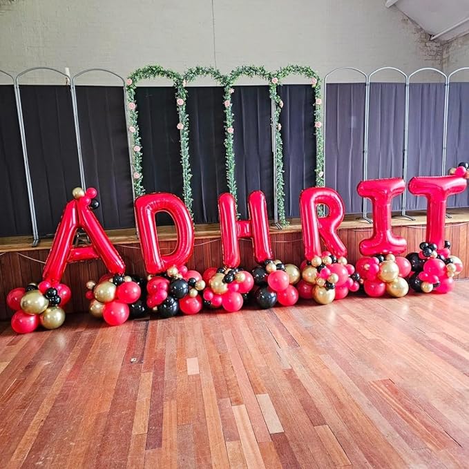 40 Inch Large Red Letter B Balloons Alphabet B Letter Balloons Foil Mylar Big Letter Balloons for Birthday Party Anniversary New Year Graduation Wedding Decorations