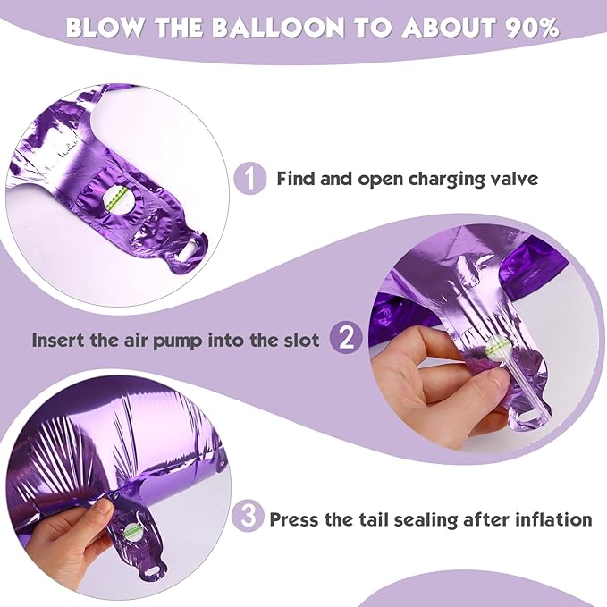 40 Inch Purple Number 1 Balloon, Giant Number 1 Balloons for 11th 12th 21st Birthday Decorations, Party Supplies for Baby Boy Girl, Purple Party Decor