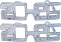 2 Pack 2026 LED Light-Up New Year Party Glasses – Fun Flashing Plastic Party Favors (White)