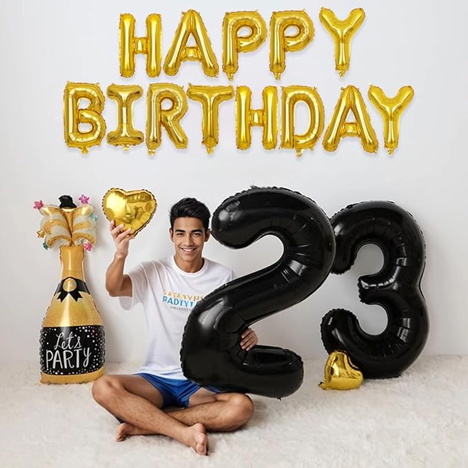 2 Set 52Pcs Gold Alphabet A-Z Letter Balloons 16in Balloon Foil Letter Decorations Party Decor Gold Letter Balloons Alphabet A-Z Party Supplies
