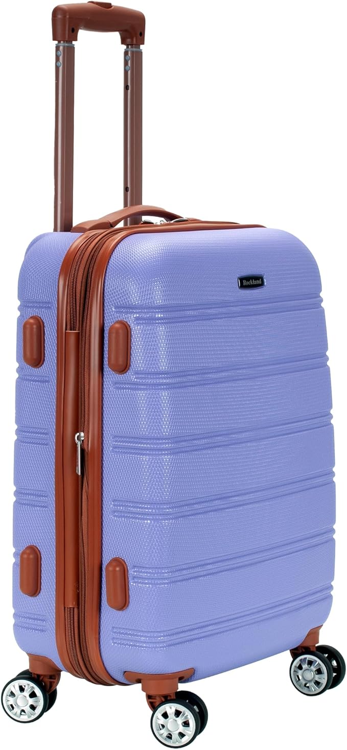 Rockland Melbourne Hardside Expandable Spinner Wheel Luggage, Carry-On 20", Lavender