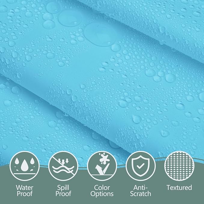 Disposable Plastic Tablecloth 54x108 Inch Rectangle - Sky Blue, 4 Pack Waterproof & Tear-Resistant Party Table Cover for Dining, Picnic, Crafts, Holiday Decor