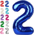 Big Number Balloon 40 Inch, Large Foil Number Balloons, Number Balloons for Women Men Child Birthday Party, Number 2 Night Blue Balloon Anniversary Graduations Decorations