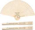 10Pcs Personalized wedding fans for guests, Custom Summer Wedding Fans, Unique Bridal Shower Party Favors, Handcrafted Wooden Fans for Guests (Full flush wooden fan)