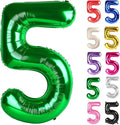 Green Number 5 Balloon 40 Inch, 5 Balloon Number, 5th Birthday Decorations, Green Party Supplies for Boys Girls