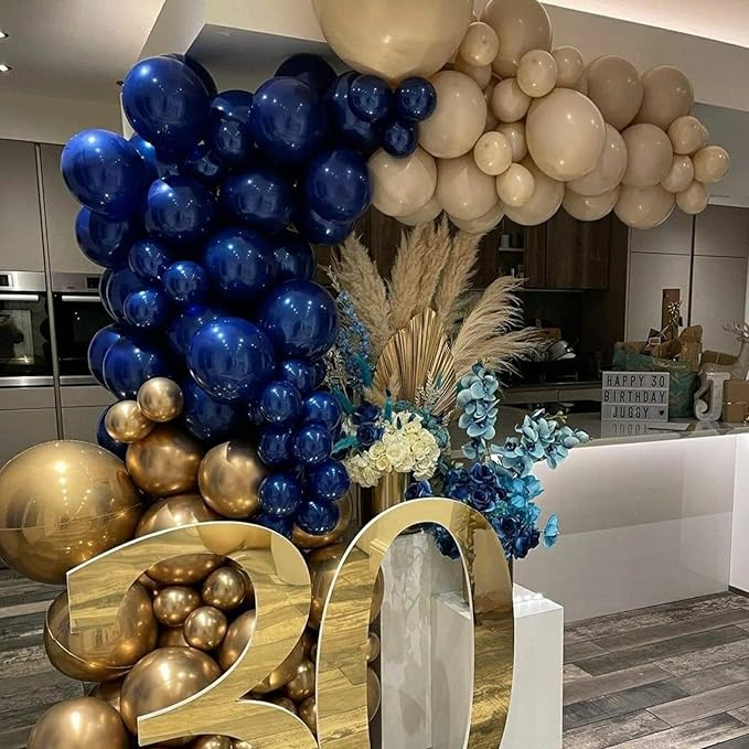 105pcs Navy Blue Balloons 12inch Dark Blue Balloons for Birthday Graduation Baby Shower Anniversary New Year Party Holiday Decorations
