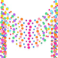 Outus 10 Pieces Colorful Dots Paper Garland Easter Decor Round Glitter Hanging Confetti Streamers Backdrop for Spring Birthday Classroom Halloween Trunk or Treat Car Decoration (Rainbow)