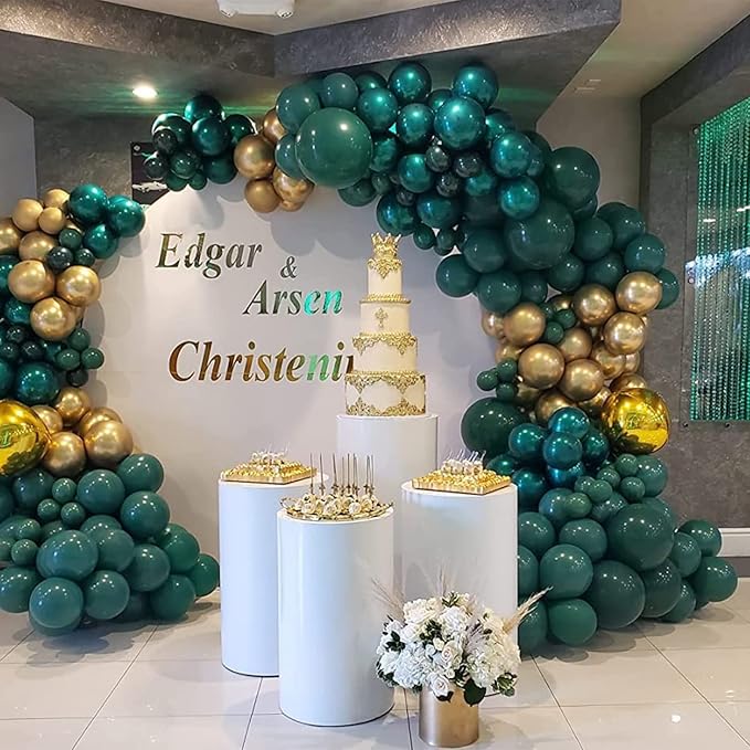Chrome Teal Balloons, Double Stuffed Metallic Turquoise Balloons 12 Inch, Shiny Thick Chrome Metallic Dark Teal Blue Latex Helium Balloon for Christmas Birthday Wedding Graduation Party Decorations