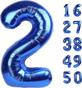 40 Inch Giant Navy Blue Number 2nd Birthday Decorations Balloon Numbers 12th 20th 21st Birthday, Baby Shower, Photo Backdrop Props Graduation Party Decor