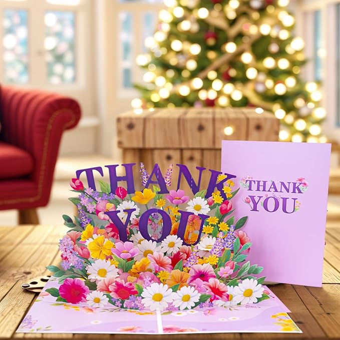 Thank You Pop Up Card, 3D Popup Thank You Gift Cards, Teacher Appreciation Card Thanks Giving Card for Parents, Friends, Colleague, Doctor