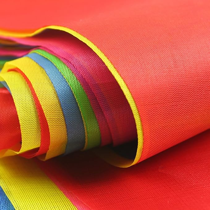 Novelty Place 100 Feet Pennant Banner - 75 Multicolor Bunting Flags (7x11 Inches) - Birthday Party Grand Opening Christmas Decorations