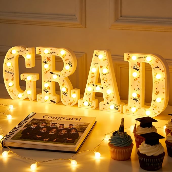 3 Pcs LED Marquee Light Up Letters Black Boo Sign Halloween Decorations Indoor Boo Halloween Lights for Home Kitchen Tabletop Fireplace Party Decoration (Grad)