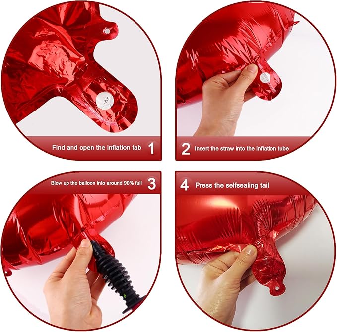 Red 40 Inch Large Number 5 Birthday Balloon, Five 5th 15 25 35 50 55 Birthday Celebration Decorations, Foil 5 Mylar Helium Number 5 Balloons Girl Boy Anniversary Party Supplies