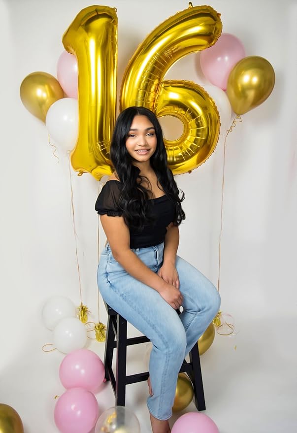 Gold Number 23 Balloon 40 inch, 23 Number Balloons, 23rd Gold Birthday Decorations, 23 Year Old Women Men Golden Party Supplies