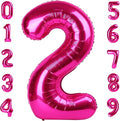 2 Numbers Balloon 40 Inch Hot Pink Two Balloon Number Birthday Decor, 2nd 12 21st Party Celebration Decorations Graduations Wedding Baby Shower
