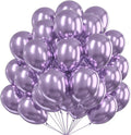 PartyWoo Metallic Purple Balloons 50pcs 12 Inch Chrome purple Balloons for Graduation Baby Shower Bridal Shower Wedding Bachelorette Engagement Girl Butterfly Birthday Party Decorations Purple-G130