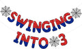 TaoBary Spider Theme 3rd Birthday Banner, Pre-strung Swinging into 3 Banner, Spider 3rd Birthday Decorations Party Supplies for Kids, Third Decor for 3 Year Old Boys Girls( Multicolor)