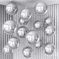 14 Pcs Silver Round Foil Balloons 22/15/10 4D Ball Balloons Metallic Silver Balloon Ornament Mylar Balloon Chrome for Graduation Birthday Wedding Anniversary New Year Disco Party Decorations