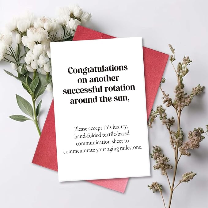 Funny Astronomy Birthday Card for Woman Man, Snarky Getting Older Birthday Card for Science Lover, Humorous Bday Gift for 40th 50th 60th
