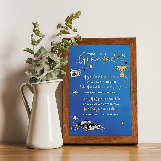 Grandpa Birthday Card, Birthday Cards & Gift for Grandad Grandpa Grandfather from Grandson Grandaughter Kid