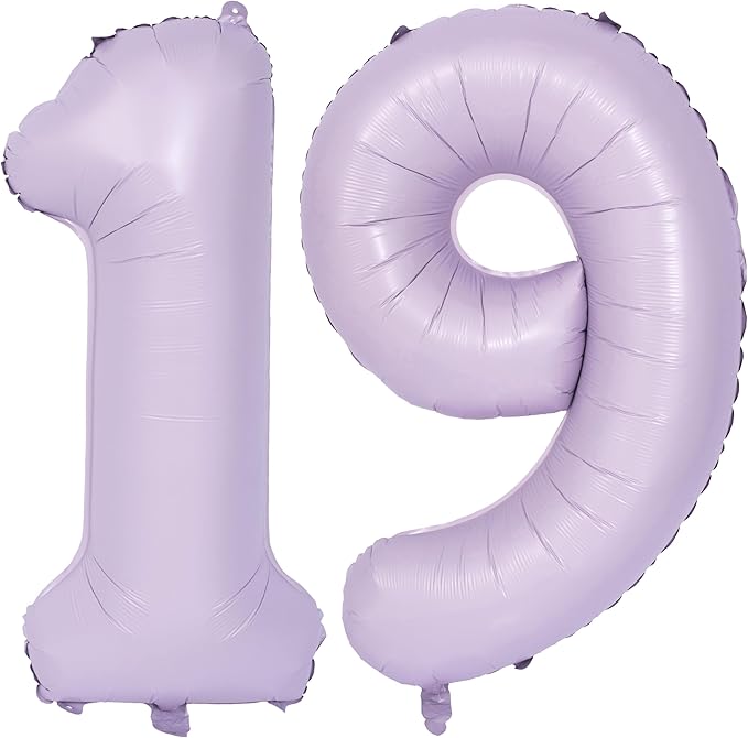 40 In Matte Purple Number Balloons Helium Foil Mylar Balloon Birthday Party banquet Decoration Digital 19