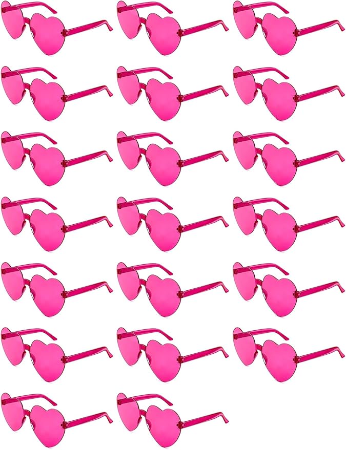 12/20Pcs Heart Shaped Sunglasses for Women, Party Favors Glasses for Wedding, Galentines, Valentines Decorations