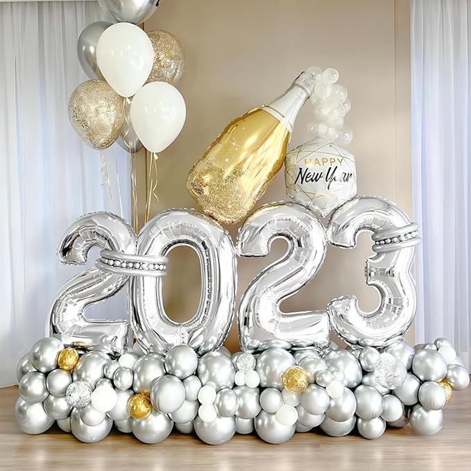 40 Inch Silver Number Balloons, Helium Mylar Foil Number Balloons for Birthdays, Number 0 Balloon for Party Wedding Bachelorette Birthday Bridal Shower Anniversary Celebration Party Decorations