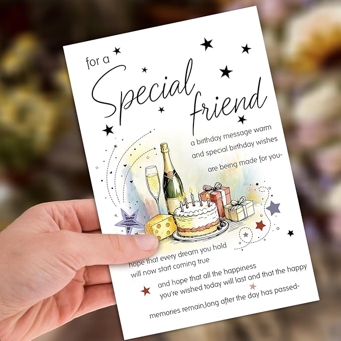 Friend Birthday Card, Happy Birthday Gifts for Friend Bestie