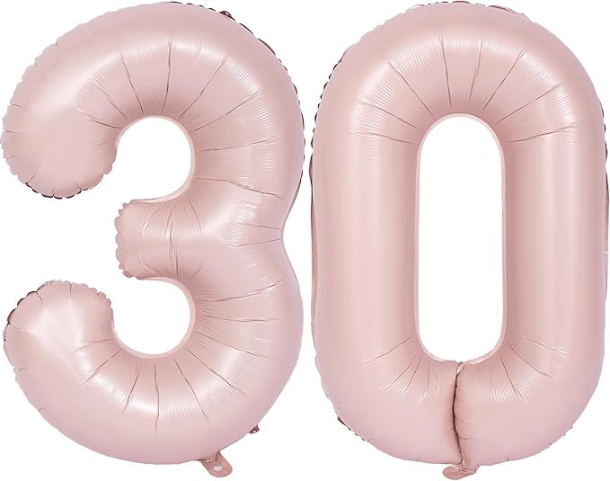 40 In Matte Pink Number Balloons Helium Foil Mylar Balloon Birthday Party banquet Decoration Digital 30