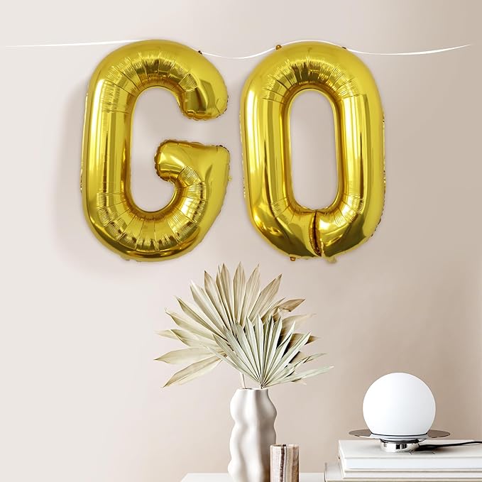 Letter Balloons Gold Party Balloon - 40 Inch Large Gold Letter G Balloon, Letter Balloon Birthday Decorations, Balloon for Women Men Anniversary Party Decorations Supplies