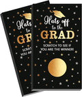 COCHIE 30 Cards Scratch Off Graduation Party Game, Class of 2025 Door Raffle Grad Games, Graduation Parties Supplies Favor Decorations (Black Gold)