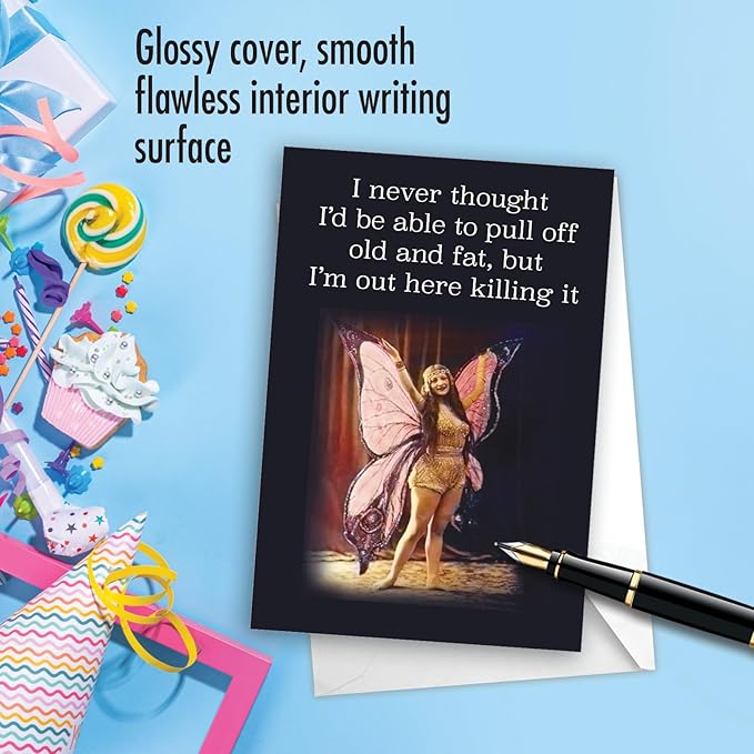 NobleWorks Hysterical Birthday Greeting Card with 5 x 7 Inch Envelope (1 Card) Bday Killing It C10104BDG