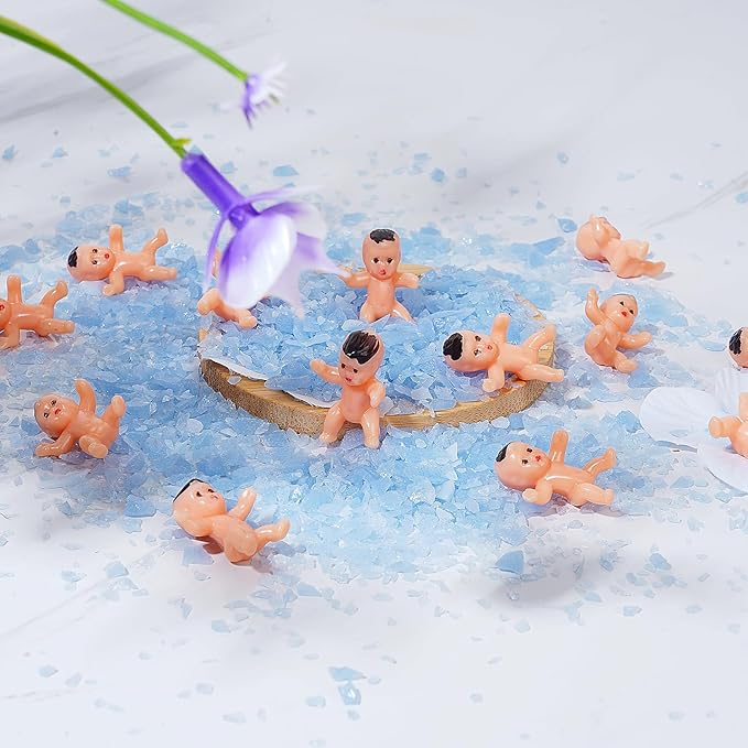 Bouclel Party Decorations Mini Plastic Babies Party Supplies Shower ice cube Game Decor Supplies（40 PCS 1in）