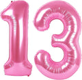 40 Inch Pink Number 13 Digital Balloon,Jumbo Mylar Foil Helium Balloon for 13 Balloons for Birthday Party,Wedding Anniversary Party Decorations