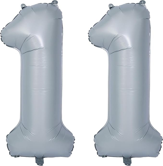 40 In Matte gray Number Balloons Helium Foil Mylar Balloon Birthday Party banquet Decoration 11