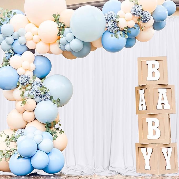 MEETSKY White Backdrop Curtains for Parties Valentine's Day- 10ft x 8ft White Curtains Wedding Backdrop Rod Pocket Fabric Drapes Panels for Birthday Holiday Home Decoration,5ft x 8ft,2 Panels