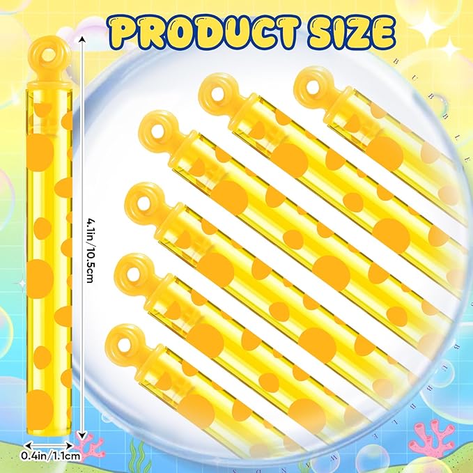 32 Pcs Sponge Themed Bubble Wands Cartoon Bubbles Party Favors for Adult Summer Activity Birthday Party Goodie Bag Stuffers Gifts Wedding Supplies