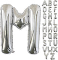 KALOR 40 Inch Silver Letter M Balloons Jumbo Foil Mylar Helium Big Balloons for Birthday Party Anniversary Baby Shower Supplies