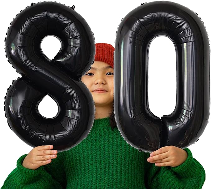 Number Balloons Black Party Balloon - Giant Number 10 Balloon, 40 Inch Large Balloon for Birthday Decorations, Black Party Supplies for Men Women