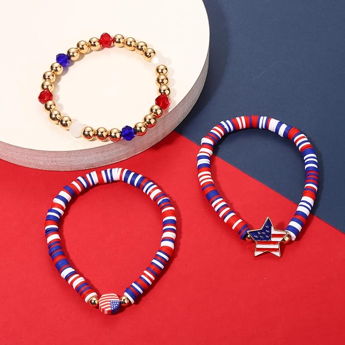 Surfer Heishi Bracelets for Women Stackable Rainbow Vinyl Disc Clay Beaded Stretch Bracelets Elastic Layering Friendship Bracelets Boho Summer Beach Jewelry