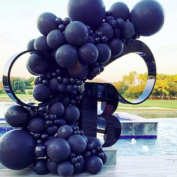 PartyWoo Navy Blue Balloons 4pcs 36 Inch Matte Helium Dark Blue Latex Balloons for Graduation Anniversary Wedding Sports Theme Boy Baby Shower Men Birthday Bachelorette Party Decorations Blue-Y72