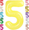 Balloon Numbers 40 Inch 5 Ballon for 5th Birthday Decorations, 15 25 35 50 Big Yellow Number Balloons for Wedding Photo Shoot Party Decor
