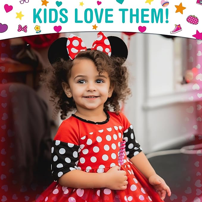 Minnie Mouse Lollipops Swirl 20pk- Minnie Mouse Candy & Minnie Mouse Birthday Decorations - Minnie And Mickey Party Favors - Minnie Mouse Snacks - Minnie Mouse Food